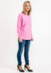 Seventy1 One Size Sparkle Button Cuff Knit Jumper, Pink