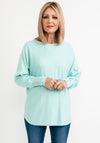 Seventy1 One Size Sparkle Button Cuff Knit Jumper, Mint