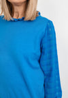 Seventy1 One Size Crepe Sleeve Knit Jumper, Blue