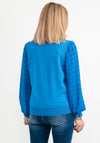 Seventy1 One Size Crepe Sleeve Knit Jumper, Blue