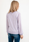 Seventy1 One Size Frill V Neck Knit Jumper, Lilac