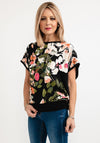 Seventy1 One Size Floral Front Top, Black