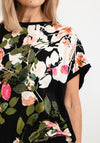 Seventy1 One Size Floral Front Top, Black