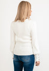 Seventy1 One Size Frill Neck Knit Jumper, White