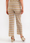 Seventy1 Metallic Shimmer Fine Knit Trousers, Beige