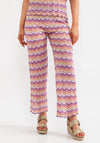Seventy1 Metallic Shimmer Fine Knit Trousers, Lilac