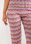 Seventy1 Metallic Shimmer Fine Knit Trousers, Lilac