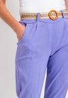 The Serafina Collection One Size Slim Crop Trouser, Lilac