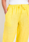 Serafina Collection One Size Linen Wide Trouser, Yellow