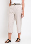 The Serafina Collection One Size Wide Leg Crop Trouser, Beige