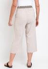 The Serafina Collection One Size Wide Leg Crop Trouser, Beige