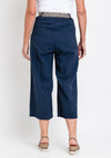 The Serafina Collection One Size Wide Leg Crop Trouser, Blue