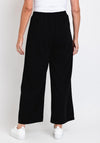 The Serafina Collection One Size Wide Leg Crop Trousers, Black