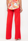 Seventy1 Slim Fitting Wide Trousers, Red