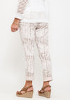 Seventy1 One Size Printed Capri Trousers, Taupe