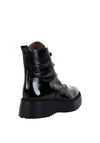 Wonders Leather Studded Front Zip Platform Boots, Black