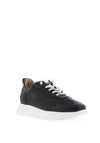 Wonders Fly Laser Cut Leather Trainers, Black