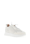 Wonders Fly Laser Cut Leather Trainers, Off White