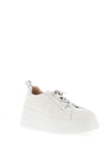 Wonders Fly Leather Platform Trainers, Off White