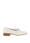 Wonders Patent Leather Buckle Loafers, Off White