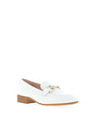 Wonders Patent Leather Buckle Loafers, Off White