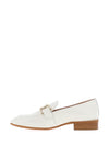 Wonders Patent Leather Buckle Loafers, Off White