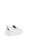 Wonders Fly Metallic Gem Leather Wedged Shoes, Silver