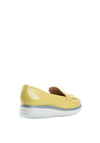 Wonders Fly Patent Leather Layered Fringes Loafers, Yellow