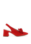 Wonders Suede Pointed Heeled Shoe, Red