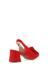 Wonders Suede Pointed Heeled Shoe, Red