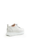 Wonders Perforated Leather Platform Trainers, White