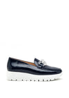Wonders Patent Leather Chain Loafers, Navy
