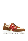 Wonders Fly Suede Colour Block Suede Trainers, Beige
