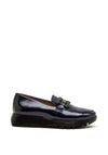 Wonders Fly Patent Leather Loafers, Navy