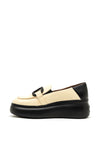 Wonders Fly Leather Platform Loafers, Cream