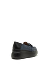 Wonders Fly Leather Platform Loafers, Navy