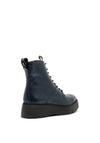 Wonders Fly Leather Lace up Boots, Navy