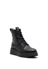 Wonders Fly Leather Lace up Boots, Black