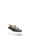 Wonders Buckle Link Platform Loafer, Black & White