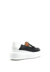 Wonders Buckle Link Platform Loafer, Black & White