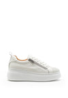 Wonders Perforated Leather Chunky Platform Sole Trainers, White