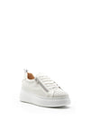 Wonders Perforated Leather Chunky Platform Sole Trainers, White