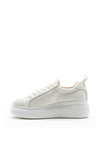 Wonders Perforated Leather Chunky Platform Sole Trainers, White