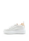 Wonders Leather Lace Up Platform Trainer, Off White