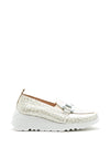 Wonders Chain Detail Moccasin Style Shoes, Off White