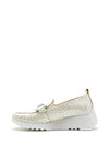 Wonders Chain Detail Moccasin Style Shoes, Off White