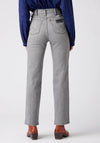 Wrangler Womens Wild West High Rise Straight Jeans, Cloud Grey