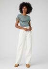 Wrangler Pleated Barrel Leg Jeans, Vintage White