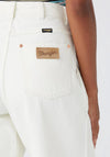 Wrangler Pleated Barrel Leg Jeans, Vintage White