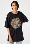 Wrangler Womens Good Vibes Oversized T-Shirt, Black